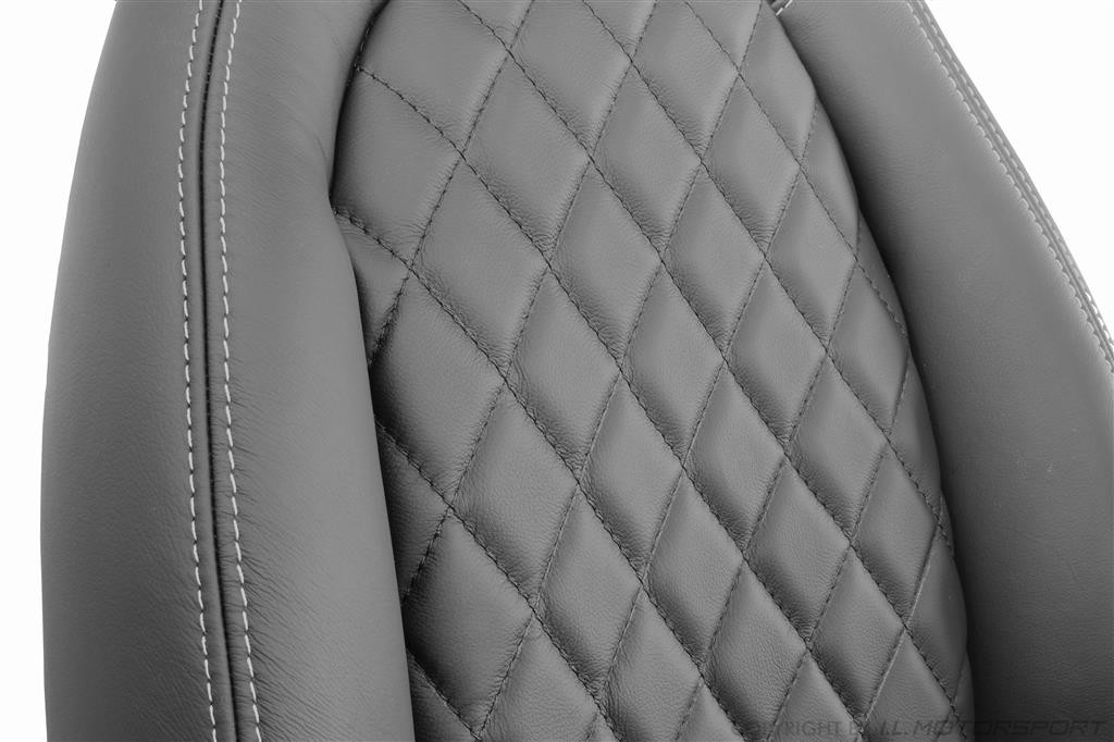 MX5 Leather Seat Covers (set of two) Black With Diamond Stitch