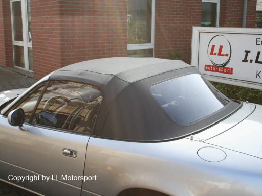 MX-5 Vinyl Kap Met Plastic Ruit Zonder Ritssluiting