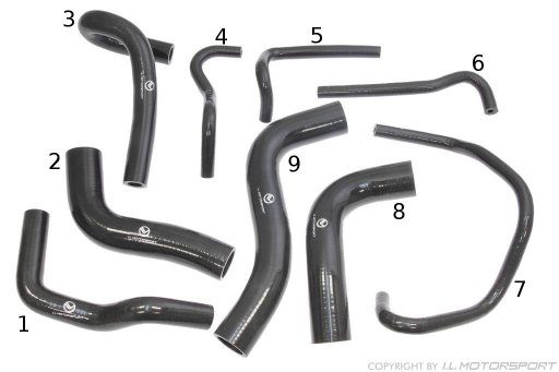 MX-5 Black Silicone Cooling Hose Set I.L.Motorsport