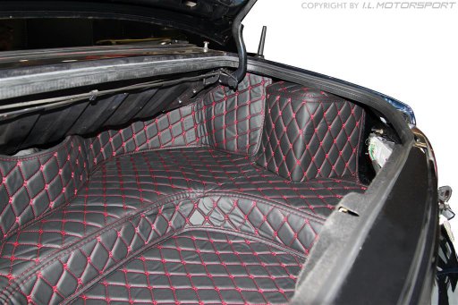 MX-5 Quilted Black Carpet Mat Set With Red Stitching 5 Piece