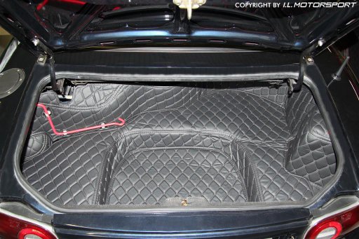 MX-5 Quilted Black Carpet Mat Set With Black Stitching 5 Piece