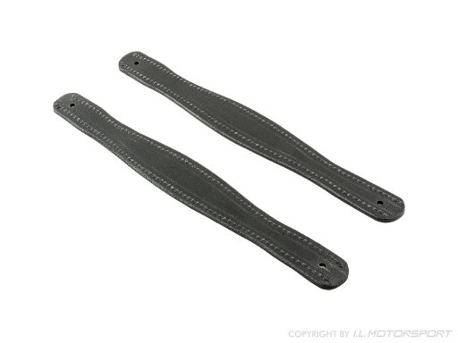 MX-5 Leather Door Pulls Set, Vintage Style - black