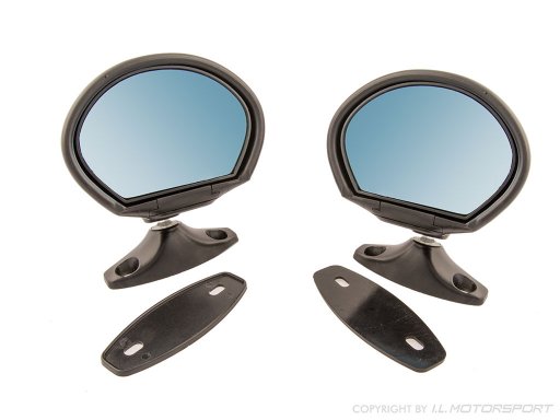 MX-5 Retro Design Door Mirror - Set , Finish Black Glossy