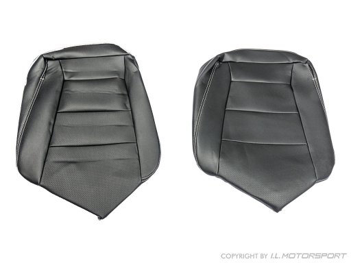 MX-5 IL Motorsport set kunst lederen stoelhoezen zilver stiksel NA Pilootstoelen 