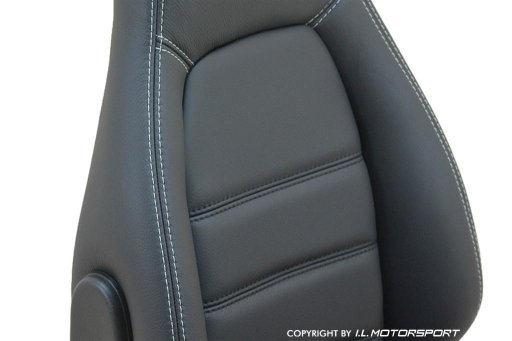 MX-5 IL Motorsport set kunst lederen stoelhoezen zilver stiksel NA Pilootstoelen 