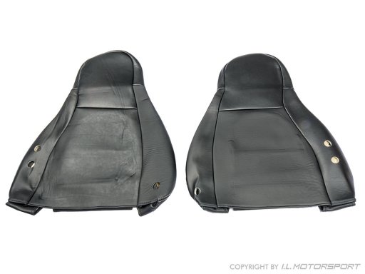 MX-5 IL Motorsport set of genuine leather seat covers silver stitching MK1 Pilot seats 