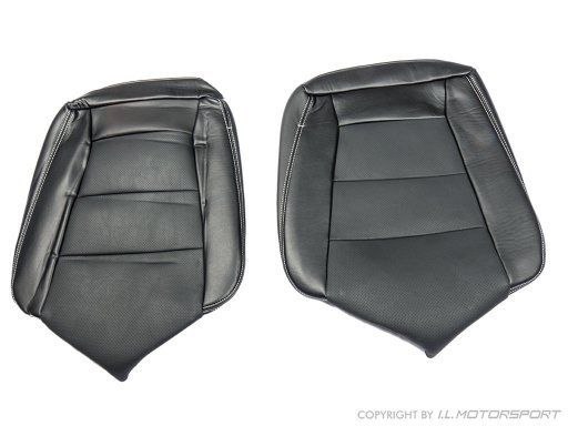 MX-5 IL Motorsport set of genuine leather seat covers silver stitching MK1 Pilot seats 