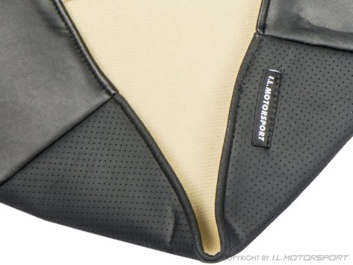 MX-5 IL Motorsport set of genuine leather seat covers silver stitching MK1 Pilot seats 
