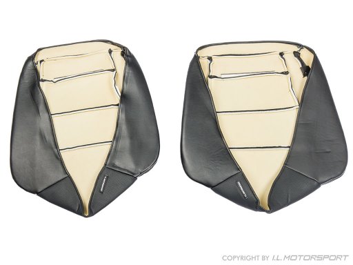 MX-5 IL Motorsport set of genuine leather seat covers silver stitching MK1 Pilot seats 