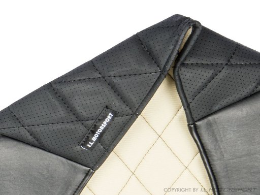 MX-5 IL Motorsport set echt lederen stoelhoezen  zilver diamond stiksel NA Pilootstoelen 