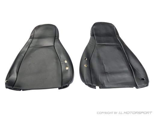 MX-5 IL Motorsport set echt lederen stoelhoezen  zwart diamond stiksel