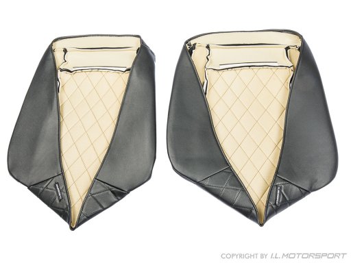 MX-5 IL Motorsport set of imitation leather seat covers black quilted stitching MK1 Pilot seats 