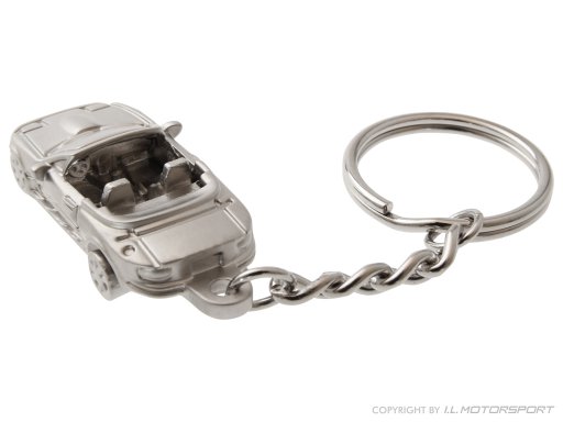 MX-5 Keyring Silver Eloxated MK1 Model