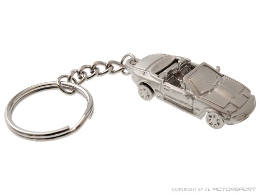 MX-5 Keyring Silver Eloxated MK1 Model