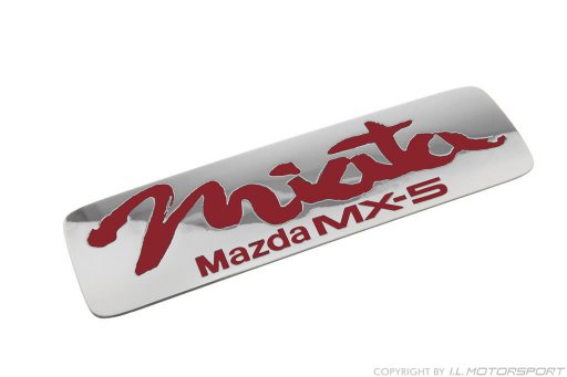 MX-5 Emblem Miata rot hinten