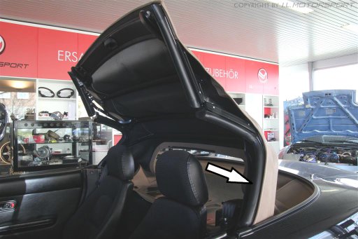MX-5 Kap Rubber Zijkant Links Achterzijde - Uitverkoop