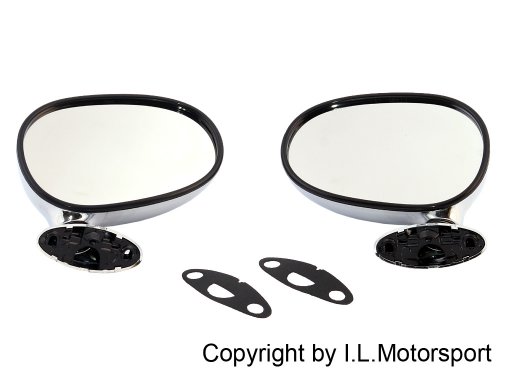 MX-5 Manuele Spiegel Set Verchroomd ECE Type Approved I.L.Motorsport