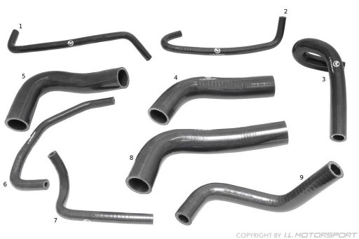 MX-5 Black Silicone Cooling Hose Set I.L.Motorsport