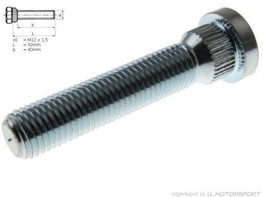 MX-5 Wheel Stud 14,85mm Diameter Base