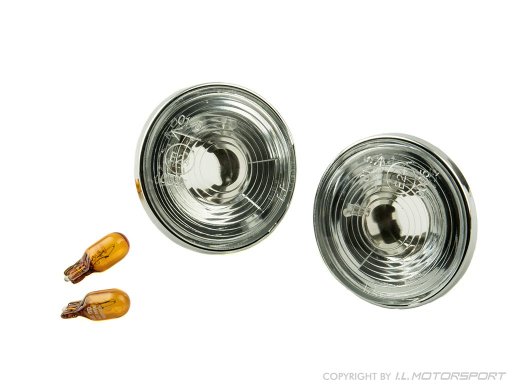 MX-5 Clear Side Repeater Set With Chromed Ring I.L.Motorsport