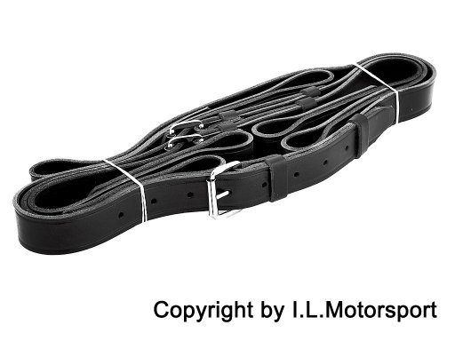 Black Leather Luggage Straps for NAB-2355