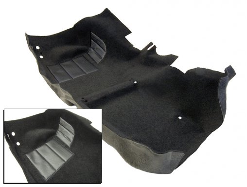 MX-5 3 Piece Carpet Set Black Complete 