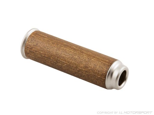 MX-5 hand brake handle ash wood, silver anodized