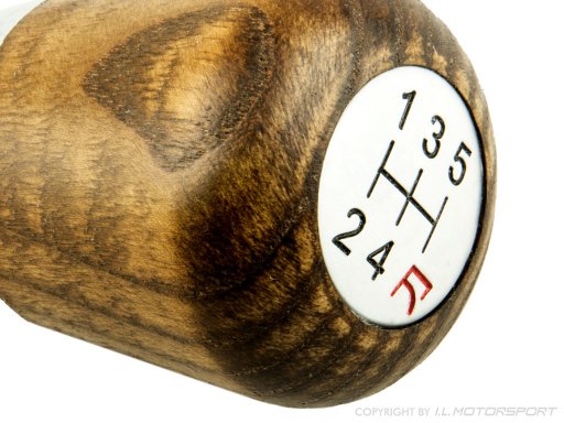 MX-5 IL Motorsport Shift Knob Ash Wood 5speed , eloxiert