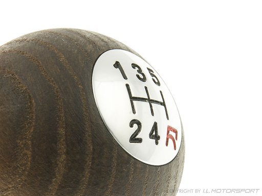 MX-5 IL Motorsport Gear Knob Round Ash 5-Speed, Chrome