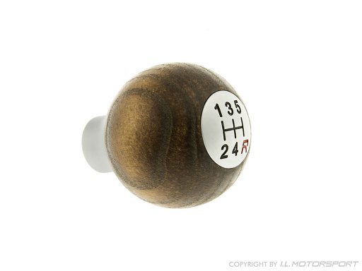 MX-5 IL Motorsport Shift Knob Round Ash 5-Speed, Silver Eloxated