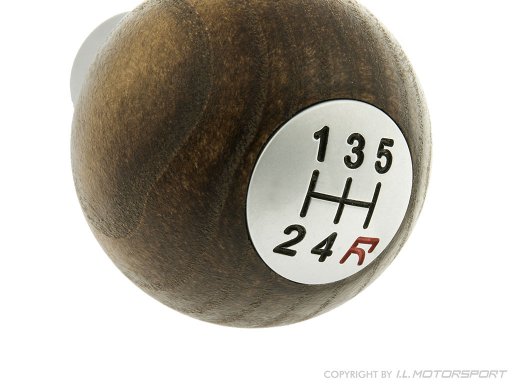 MX-5 IL Motorsport Gear Knob Round Ash 6-Speed,Zilver Geëloxeerd