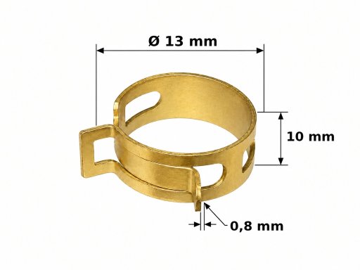 MX-5 Schlauchschelle / Federbandschelle , Abmessung: 13mm x 10mm x 0,8mm