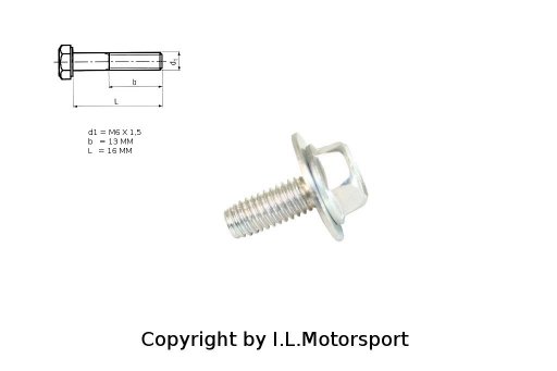 MX-5 Origineel Mazda Schroef M6 x 16 Nr.4