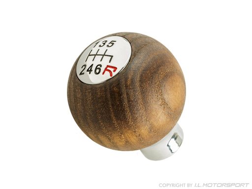 MX-5 IL Motorsport Shift Knob Round Ash 6-Speed, Chrome