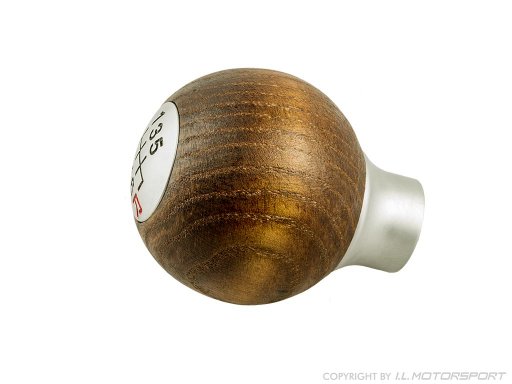 MX-5 IL Motorsport Gear Knob Round Ash 6-Speed,Zilver Geëloxeerd