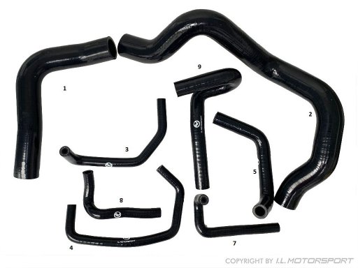 MX-5 Kühlwasserschlauch Satz Silikon I.L.Motorsport - schwarz