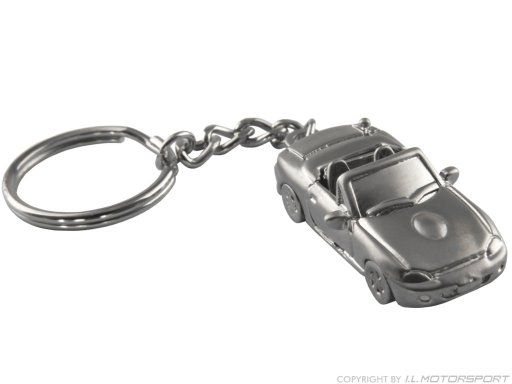 MX-5 MK2 Keyring Silver Eloxated