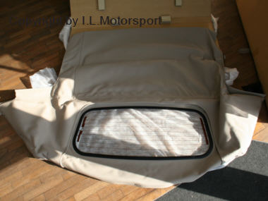 MX-5 Black Mohair Hood With Glass Window Genuine