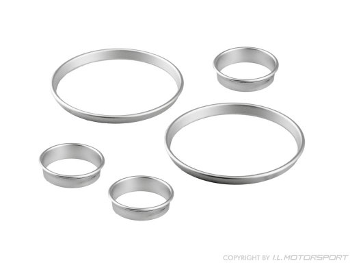 MX-5 Instrumenten Ringen Set Zilver Geeloxeerd I.L.Motorsport