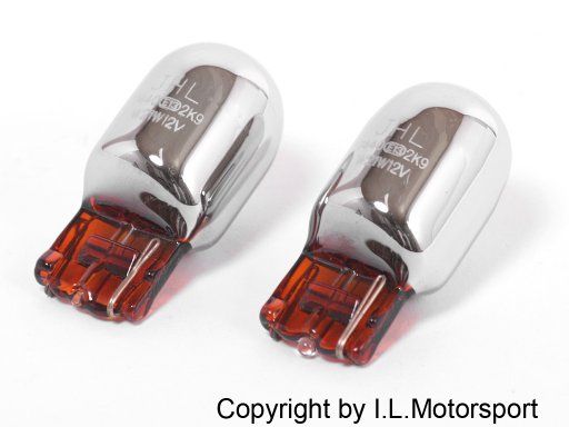 MX-5 Blinker Lampe / Birne Glassockel 21W chrom-gelb im Set