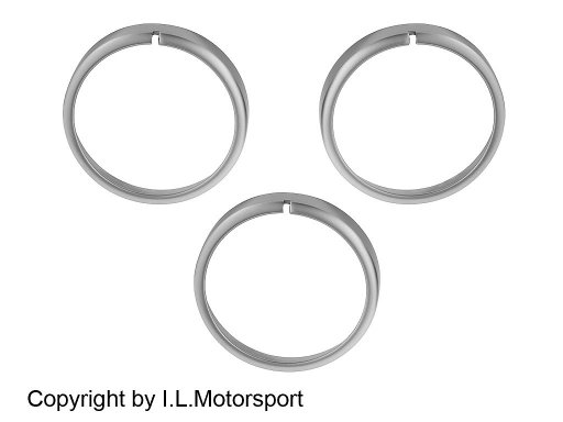 MX-5 Heizungs Knöpfe Ringe Messing Silber Eloxiert