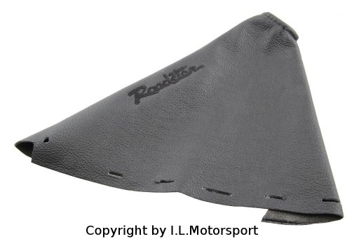 MX-5 Handbrake Gaiter Black Leather Black Logo