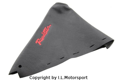 MX-5 Handbrake Gaiter Black Leather Red Logo