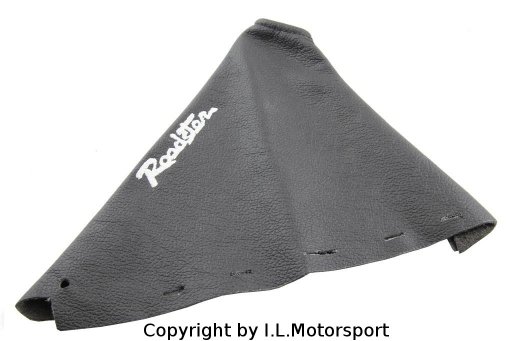 MX-5 Handbrake Gaiter Black Leather Silver Logo