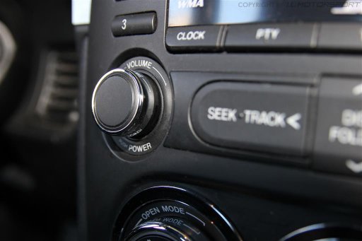 MX-5 Radio Knop Cover Messing Verchroomd