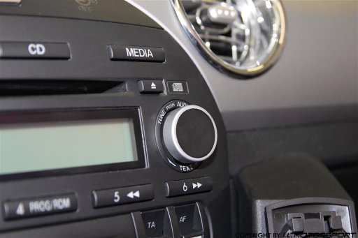 MX-5 Radio Knop Cover Messing Zilver Geëloxeerd