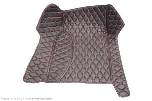 MX-5 Quilted Carpet Mat Set Black & Red Stitching