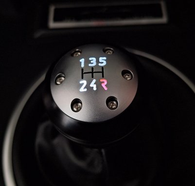 Gear knob 5 speed illuminated chrome-plated with shift boot MK3