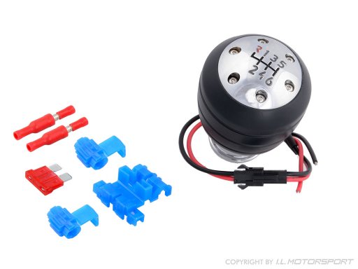 Schaltknauf 5 Gang verchromt beleuchtet mit Schaltsack NC