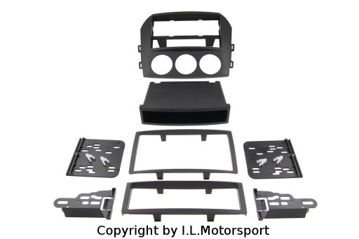 MX-5 Einbaukit mit Ablagefach 1-DIN / 2-DIN  NC 2005 bis 2008